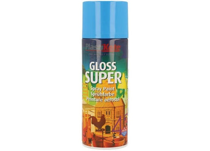 Plastikote Gloss Super Spray Light Blue 400ml PlastiKote - RockBottom Nothampton