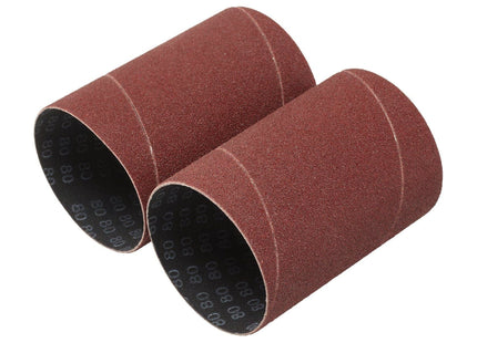 Draper Aluminium Oxide Sanding Sleeves, 75 x 115mm, 80 Grit (Pack of 2) Draper - Town Tools