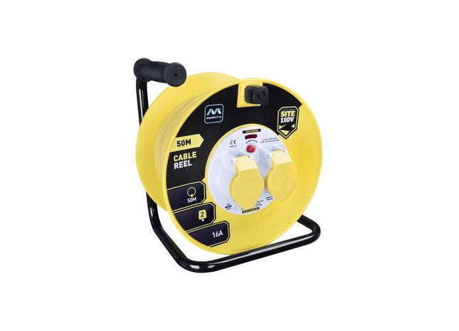 Masterplug Cable Reel 110V 16A Thermal Cut-Out 50m Masterplug - RockBottom Northampton