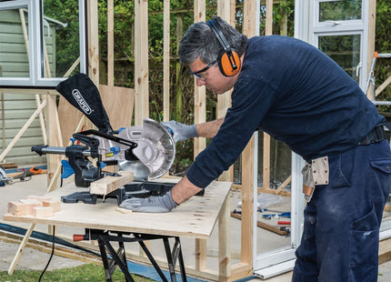 Draper Sliding Compound Mitre Saw with Laser Cutting Guide, 210mm, 1500W 83677 Draper - Town Tools 