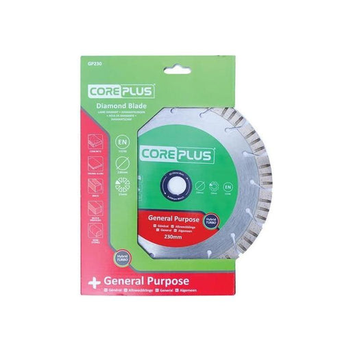 Coreplus GP230 General-Purpose Hybrid Turbo Diamond Blade 230mm CorePlus - RockBottom Northampton