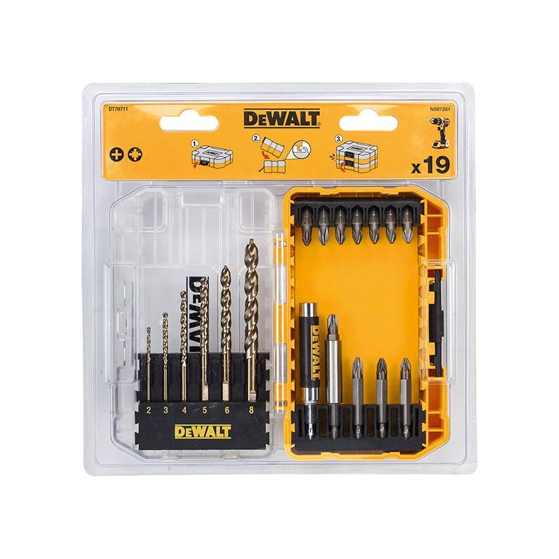 Dewalt Power Tools DT70711 Extreme 2 Metal Drill Drive Set, 19 Piece DeWALT Power Tools - RockBottom Northampton