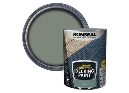 Ronseal Ultimate Protection Decking Paint Willow 5 litre Ronseal - RockBottom Nothampton