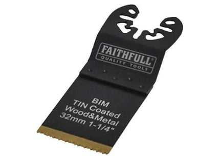 Faithfull Multi-Functional Tool Bi-Metal Flush Cut TiN Coated Blade 32mm Faithfull - RockBottom Northampton