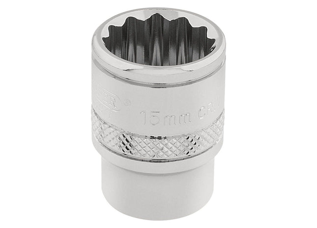 Draper HI-TORQ 12 Point Socket, 3/8" Sq. Dr., 15mm 32778 Draper - Town Tools 