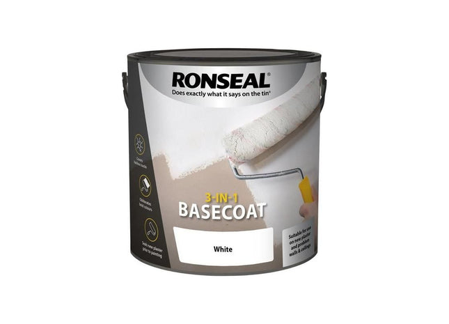 Ronseal 3-in-1 Basecoat White 2.5 litre Ronseal - RockBottom Nothampton