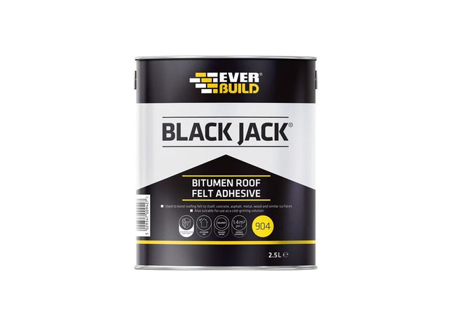 Everbuild Sika Black Jack® 904 Bitumen Roof Felt Adhesive 2.5 litre Everbuild Sika - RockBottom Northamptin