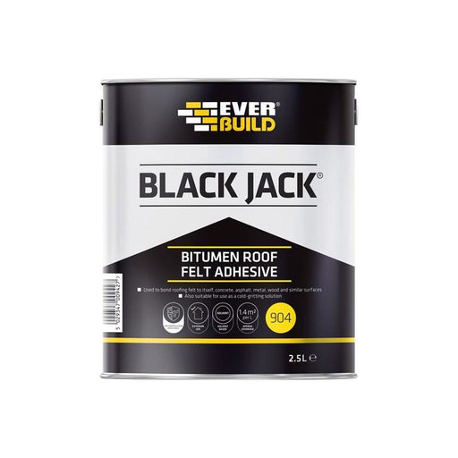 Everbuild Sika Black Jack® 904 Bitumen Roof Felt Adhesive 2.5 litre Everbuild Sika - RockBottom Northamptin
