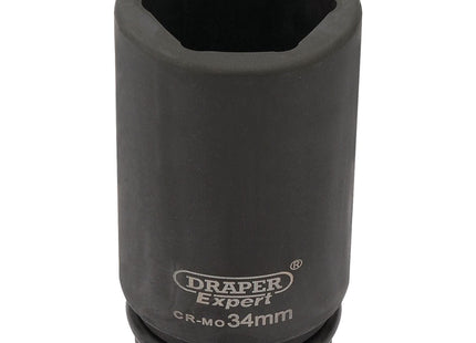 Draper HI-TORQ 6 Point Deep Impact Socket, 3/4" Sq. Dr., 34mm 27142 Draper - Town Tools 