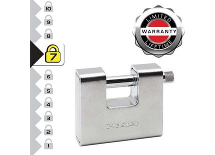 Master Lock Armoured 80mm Zinc Body Shutter Padlock Master Lock - RockBottom Northampton