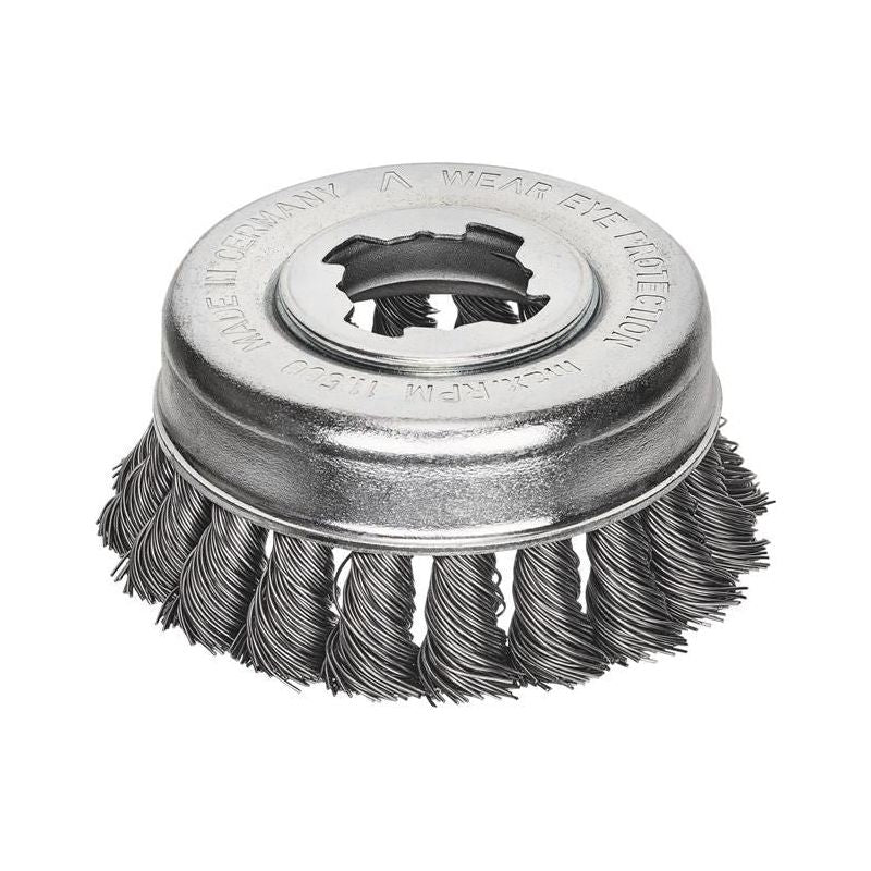 Lessmann X-Lock Steel Knot Cup Brush 85mm Non Spark Lessmann - RockBottom Northampton