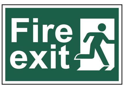 Scan Fire Exit Man Running Right - PVC Sign 300 x 200mm Scan - RockBottom Nothampton