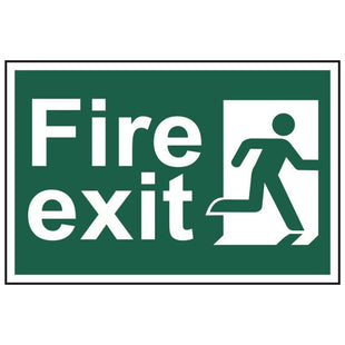 Scan Fire Exit Man Running Right - PVC Sign 300 x 200mm Scan - RockBottom Nothampton