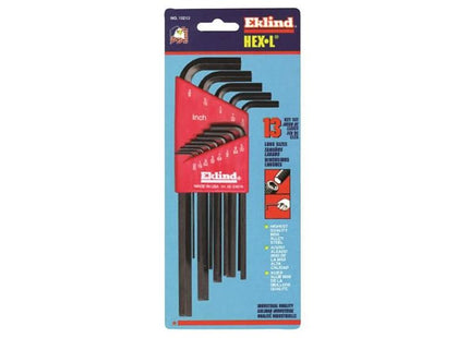 Eklind REK10213 Imperial Long Handle Hex L-Key Set, 13 Piece Eklind - RockBottom Northamptin