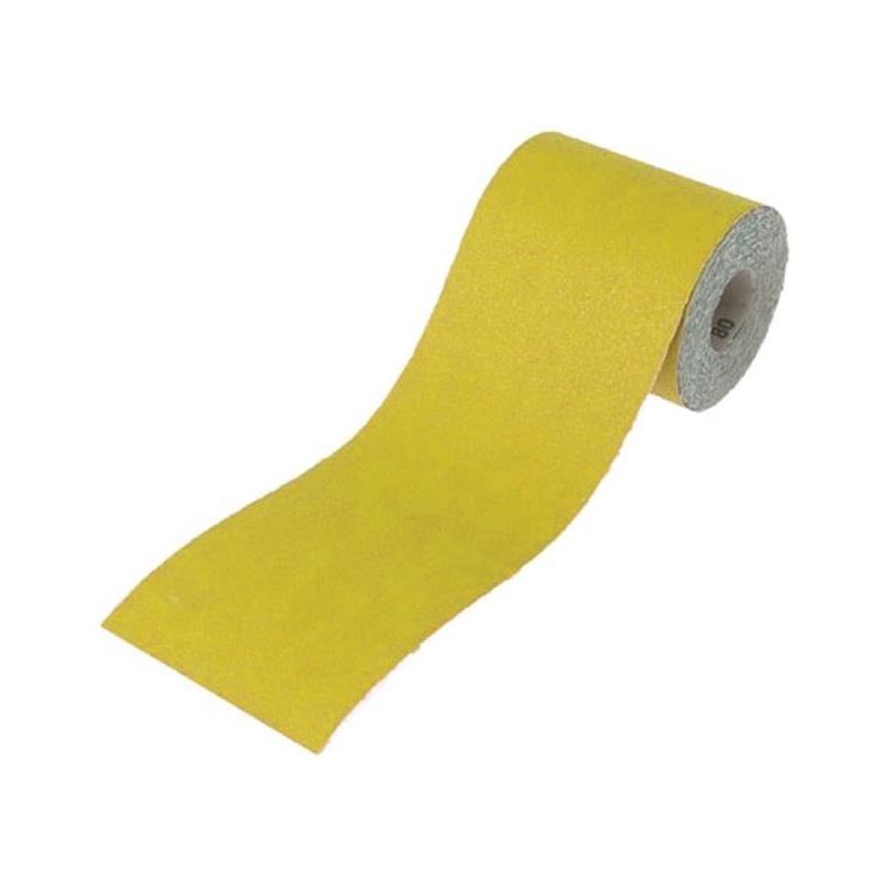 Faithfull Aluminium Oxide Sanding Paper Roll Yellow 115mm x 5m 60G Faithfull - RockBottom Northampton