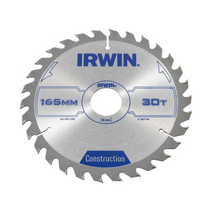 Irwin® Construction Circular Saw Blade 165 x 30mm x 30T ATB IRWIN® - RockBottom Northampton