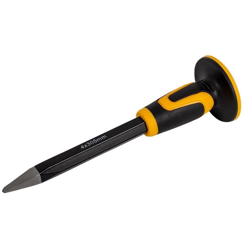Roughneck Concrete Chisel With Guard 300 x 25 x 4mm Point Roughneck - RockBottom Nothampton