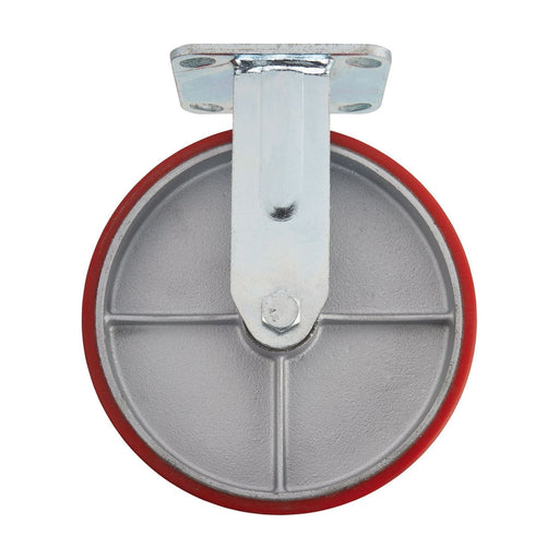 Fixed Plate Fixing Heavy Duty Polyurethane Wheel, 200mm Diameter, S.W.L. 500kg Draper - Town Tools