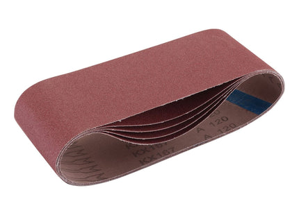 Draper Cloth Sanding Belt, 100 x 610mm, 120 Grit (Pack of 5) 09256 Draper - Town Tools 