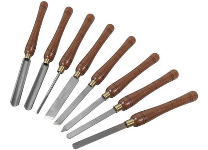 Faithfull HSS Turning Chisel Wooden Boxed Set, 8 Piece Faithfull - RockBottom Northampton