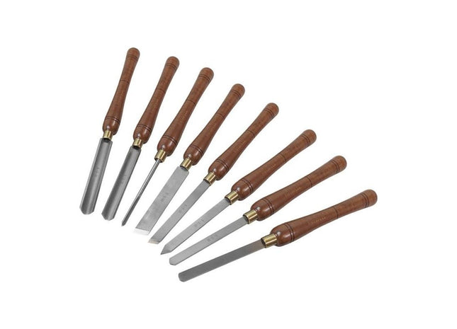 Faithfull HSS Turning Chisel Wooden Boxed Set, 8 Piece Faithfull - RockBottom Northampton