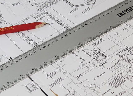 Faithfull Aluminium Flat Rule 1m/39in Faithfull - RockBottom Northampton