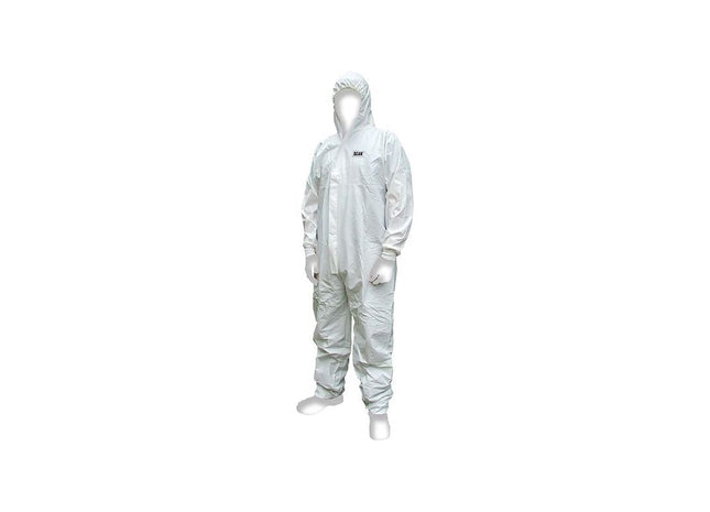Scan Chemical Splash Resistant Disposable Coverall White Type 5/6 M (36-39in) Scan - RockBottom Nothampton