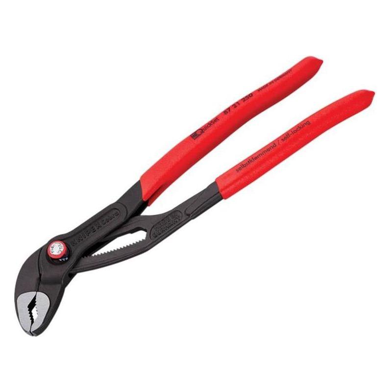 Knipex Cobra® Quickset Water Pump Pliers PVC Grips 250mm Knipex - RockBottom Northampton