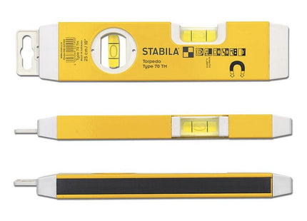 Stabila 70TM Torpedo Level 22cm Magnetic Base Stabila - RockBottom Nothampton