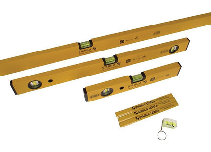 Stabila 70-2 Double Plumb Spirit Level Pack 30cm 60cm & 180cm Stabila - RockBottom Nothampton