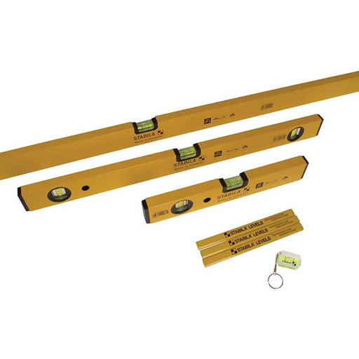 Stabila 70-2 Double Plumb Spirit Level Pack 30cm 60cm & 180cm Stabila - RockBottom Nothampton