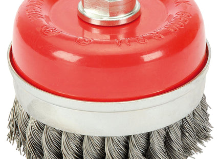 Draper Steel Twist-Knot Wire Cup Brush, 100mm, M14 41450 Draper - Town Tools 