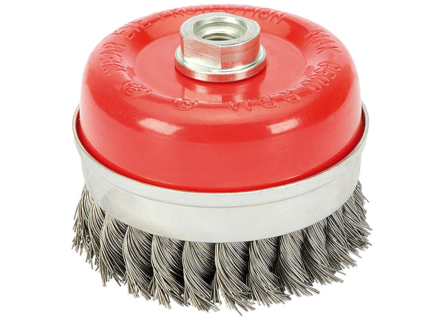 Draper Steel Twist-Knot Wire Cup Brush, 100mm, M14 41450 Draper - Town Tools 