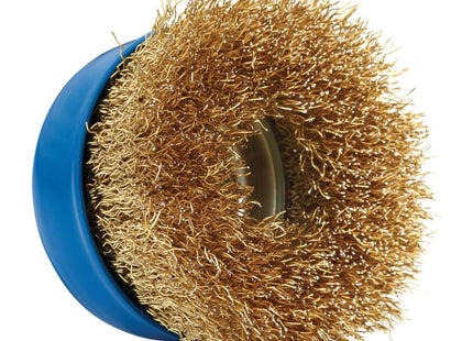 Draper Brassed Steel Crimped Wire Cup Brush, 75mm, M14 41444 Draper - Town Tools 