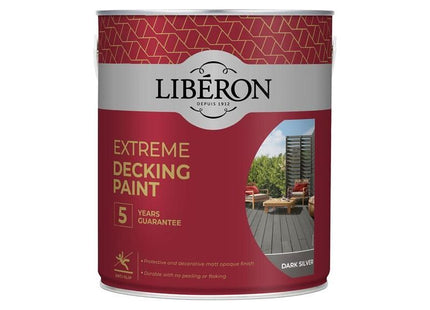 Liberon Extreme Decking Paint Dark Silver 2.5 litre Liberon - RockBottom Northampton