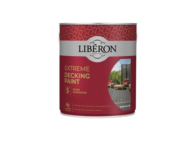 Liberon Extreme Decking Paint Dark Silver 2.5 litre Liberon - RockBottom Northampton