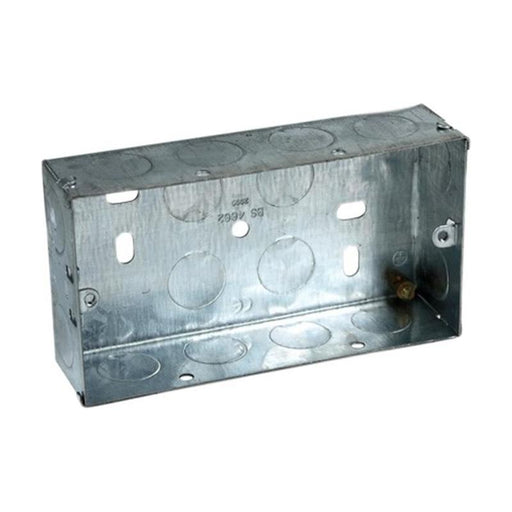Axiom Electrical Metal Twin Socket Box 25mm (Pack 5) Axiom Electrical - RockBottom Northampton 