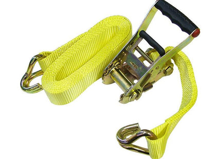 Faithfull Ratchet Tie-Down 5m x 50mm Trucker Breaking Strain 4000kg Faithfull - RockBottom Northampton