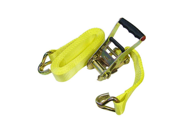 Faithfull Ratchet Tie-Down 5m x 50mm Trucker Breaking Strain 4000kg Faithfull - RockBottom Northampton