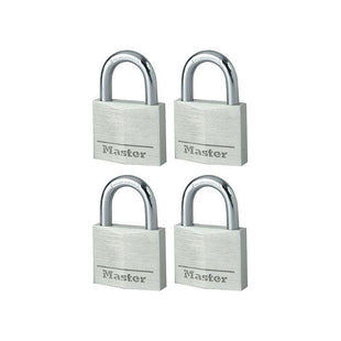 Master Lock Aluminium 40mm Padlock 4-Pin - Keyed Alike x 4 Master Lock - RockBottom Northampton