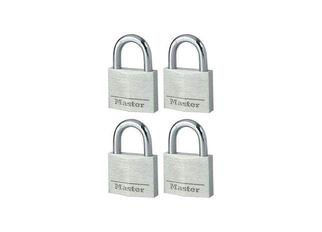 Master Lock Aluminium 40mm Padlock 4-Pin - Keyed Alike x 4 Master Lock - RockBottom Northampton