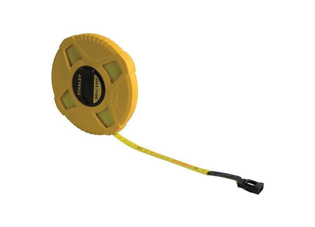 Stanley® Hand Tools Closed Case Fibreglass Long Tape 30m/100ft (Width 13mm) STANLEY® Hand Tools - RockBottom Nothampton