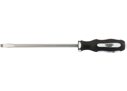 Draper 'Pound Thru' Plain Slot Soft Grip Screwdriver, 8 x 200mm 35184 Draper - Town Tools 