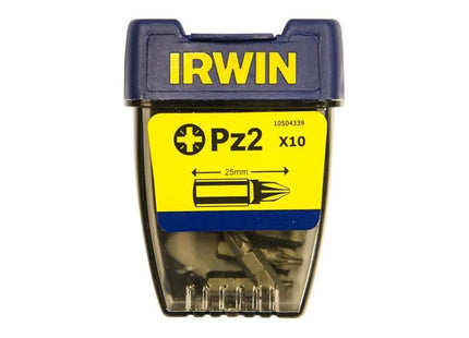 Irwin® Pozidriv Insert Bits PZ2 25mm (Pack 10) IRWIN® - RockBottom Northampton