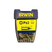 Irwin® Pozidriv Insert Bits PZ2 25mm (Pack 10) IRWIN® - RockBottom Northampton