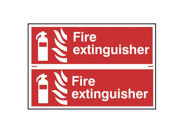 Scan Fire Extinguisher - 2 PVC Signs 300 x 100mm Scan - RockBottom Nothampton