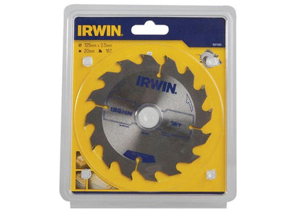 Irwin® Construction Circular Saw Blade 125 x 20mm x 16T ATB IRWIN® - RockBottom Northampton