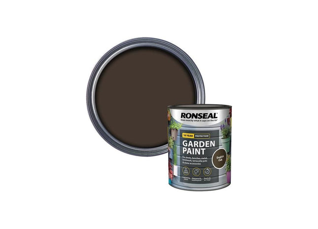 Ronseal Garden Paint English Oak 750ml Ronseal - RockBottom Nothampton