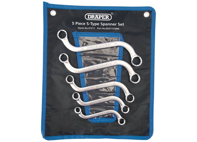 Draper S-Type Obstruction Ring Spanner Set (5 Piece) 07211 Draper - Town Tools 