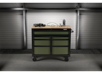 Draper BUNKER Workbench Roller Tool Cabinet, 7 Drawer, 41", Green 08221 Draper - Town Tools 
